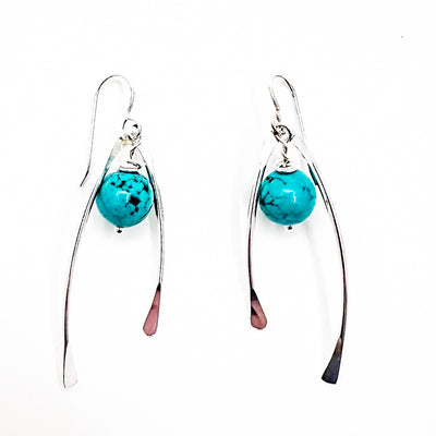 Wishbone Earrings with Gemstones