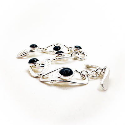 Classic Link Bracelet with Black Onyx