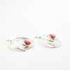 Spiral Earrings with Coral