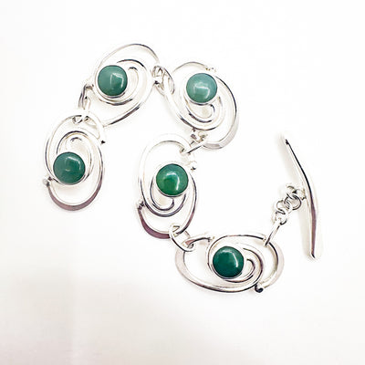 Classic Link Bracelet with Jade