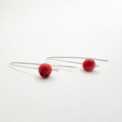 Red Coral Earrings