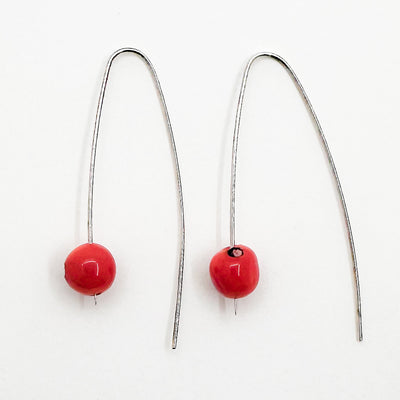 Red Coral Earrings