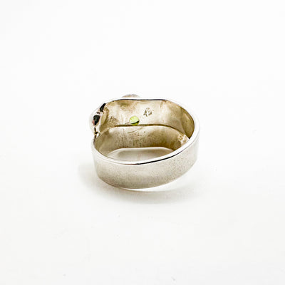 Sterling & 14k Overlap Ring with Peridot