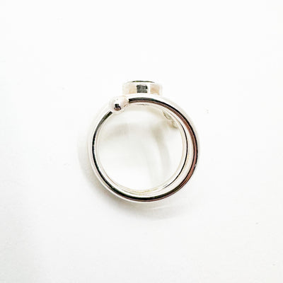 Sterling Bypass Ring with Peridot