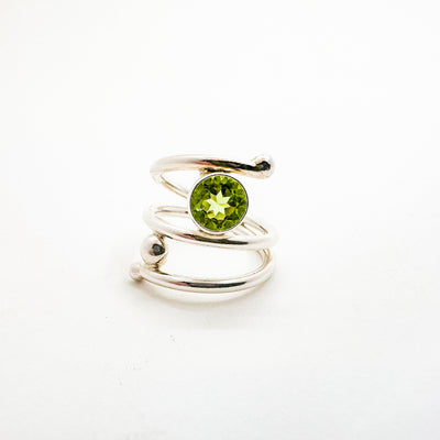 Sterling Bypass Ring with Peridot
