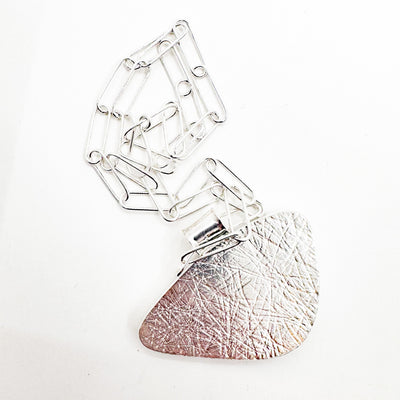 Sterling Crazy Lace Agate on Handmade Chain