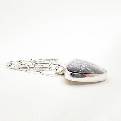 Sterling Crazy Lace Agate on Handmade Chain