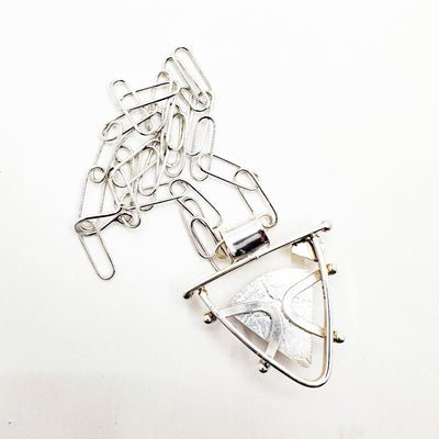 Rosarita Rays Pendant on Handmade Oval Link Chain