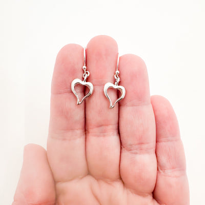 Sterling Tiny Heart Earrings