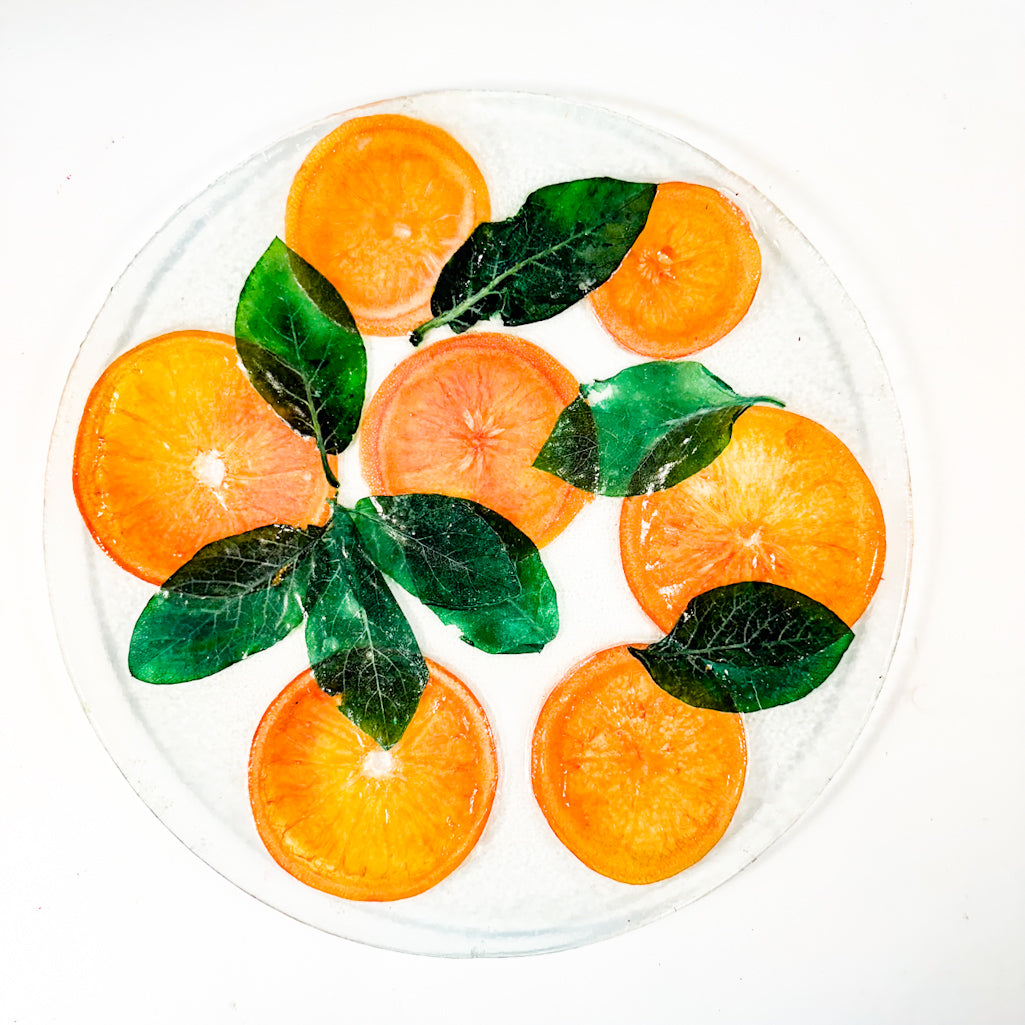 Plate with Pink Grapefruit