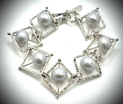 Not Naught Square Baroque Pearl Bracelet