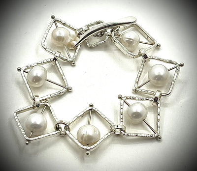 Not Naught Square Baroque Pearl Bracelet