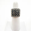 Sterling Plaited Ring with Faceted Sparkle Pyrite Beads
