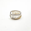 Sterling Ring with Gold Tubes