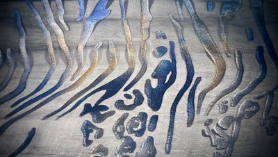 Animal Print Hand Painted Silk Scarf