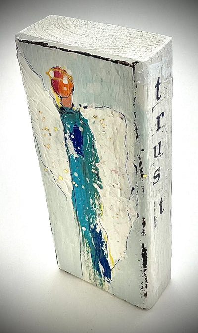 Painted Angel Block - 8"