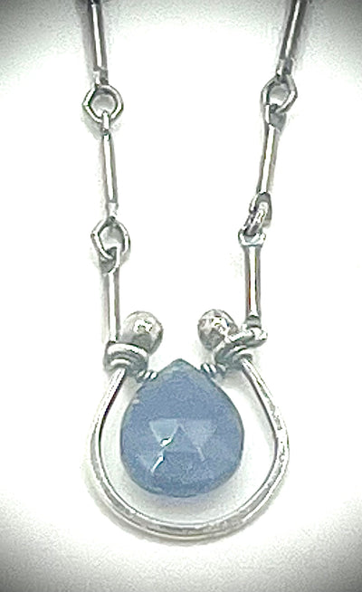 Horseshoe Necklace with Gemstones