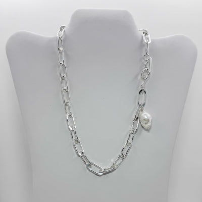 Tow Truck Jr with baroque pearl necklace