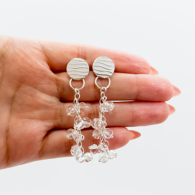 Katie Earrings with quartz