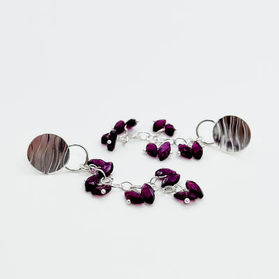 Katie Earrings with garnet