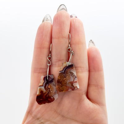 Lace agate earrings