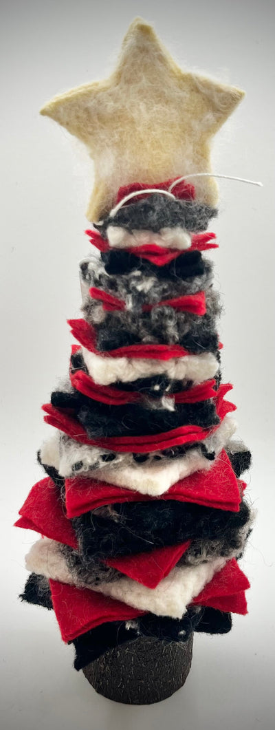 Felted Christmas Tree - Yellow Star