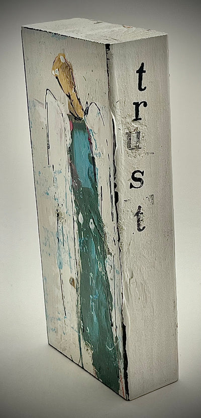 Angel Painted Wood