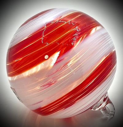 Peppermint Swirl Glass Ball