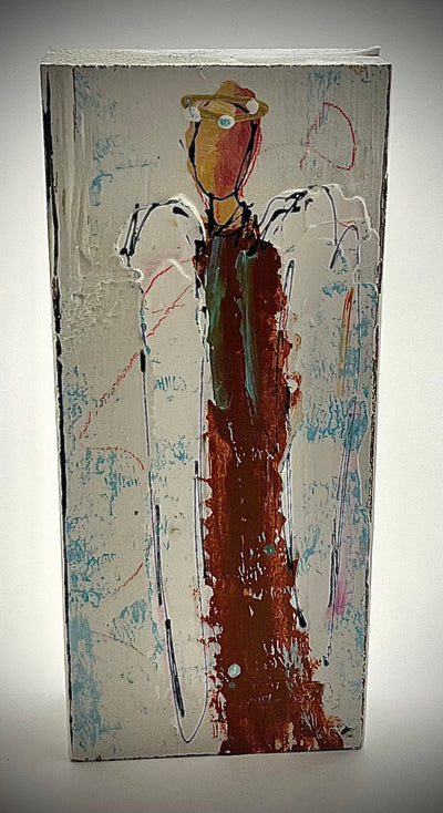 Faith Angel Painted Block