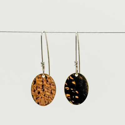 Flat Oval Disk earrings