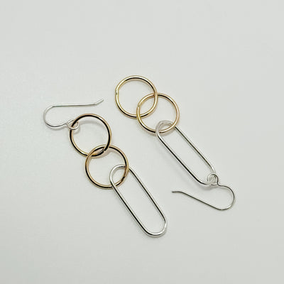 Everyday oval circle earrings