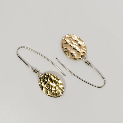 Flat Oval Disk earrings