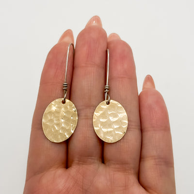 Flat Oval Disk earrings