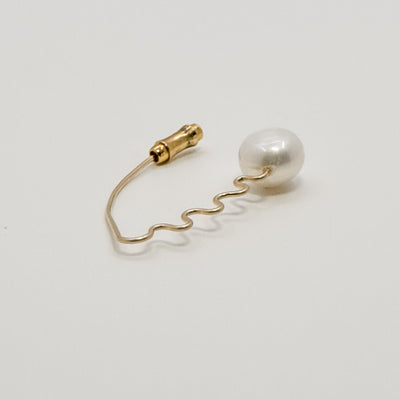 14k GF Pearl Pin with large white pearl