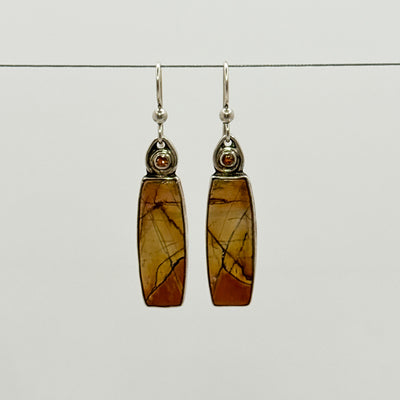 Jasper and citrine earrings