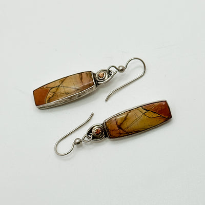 Jasper and citrine earrings