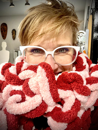 Shades of Blush Chunky Scarf