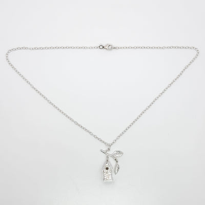 Birdhouse pendant with branch