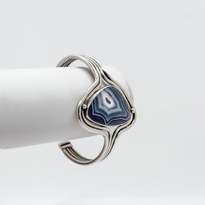 Crazy lace agate cuff