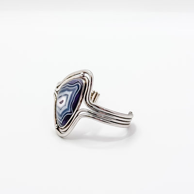 Crazy lace agate cuff