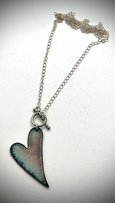 Red Enamel Heart Necklace