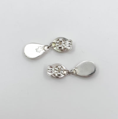 18k Rhodolite garnet earrings