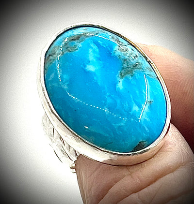 Wide Banded Turquoise Ring