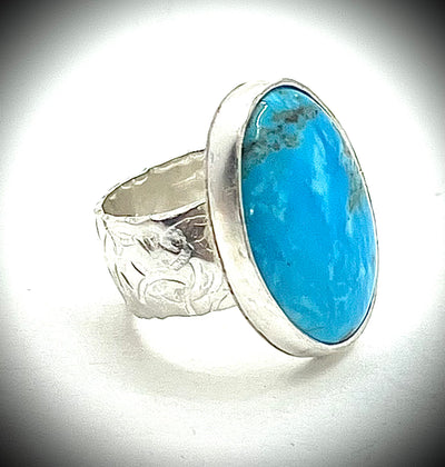 Wide Banded Turquoise Ring