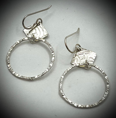 Square and Circle Earrings