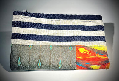 Small Pouch with Stripes