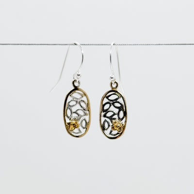 Small Petal with 2 tone hydrangea Earrings