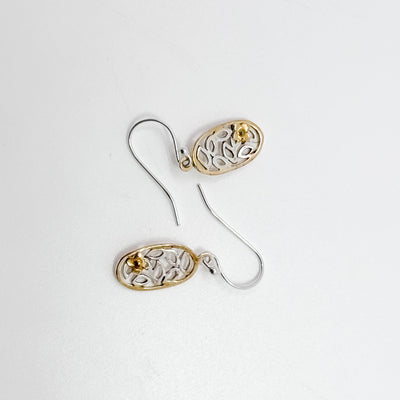 Small Petal with 2 tone hydrangea Earrings