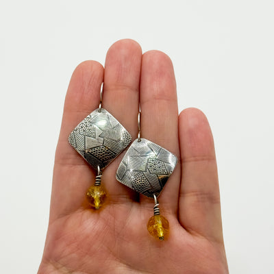 Goat citrine earrings