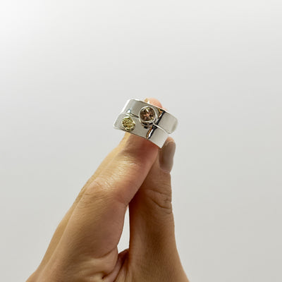 Overlap ring with Morganite